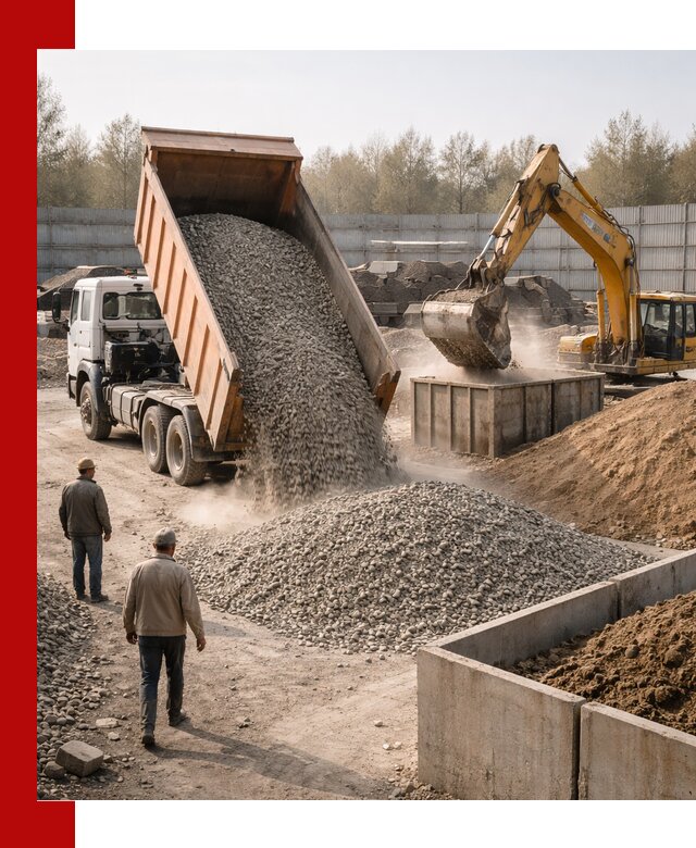 Доставка нерудных материалов с погрузкой и разгрузкой в Копейске