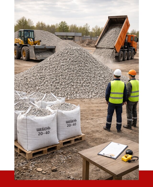 Известняковый щебень 20-40 в Копейске от 2155 р. ПРОНЕРУДКпс