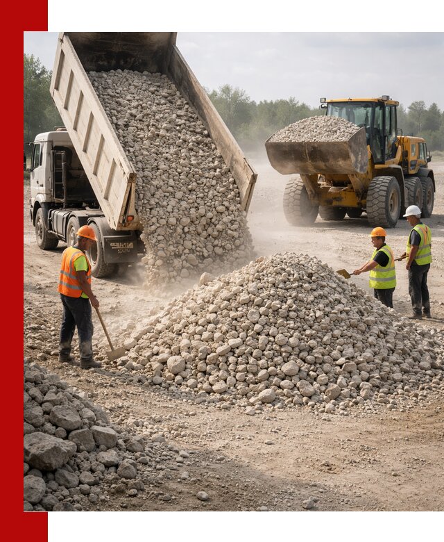 Доставка известнякового щебня фр. 40-70 в Копейске