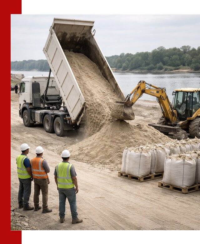 Доставка речного песка в Копейске самосвалами и погрузкой