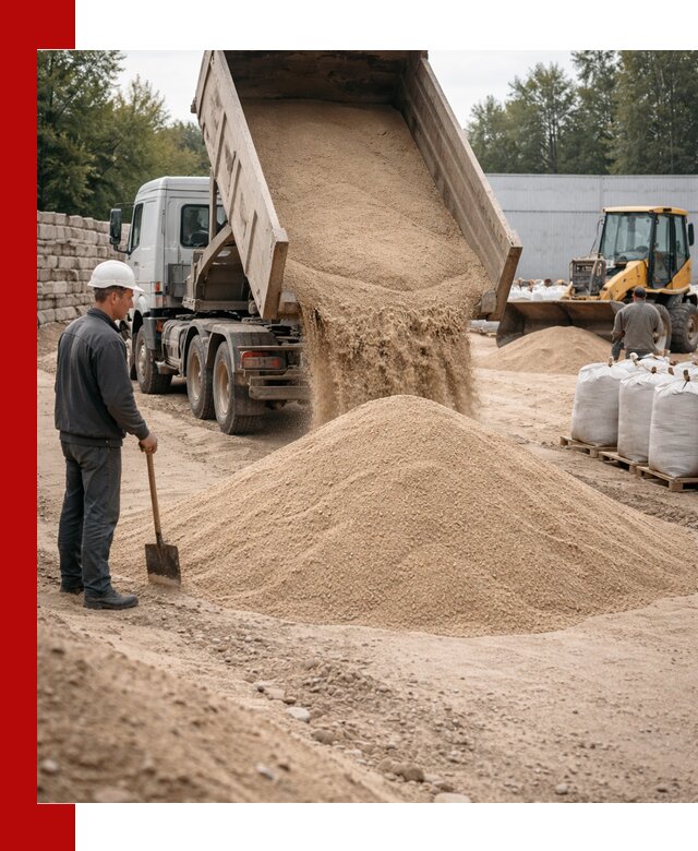 Кварцевый песок фракция 0–3 мм с доставкой в Копейске