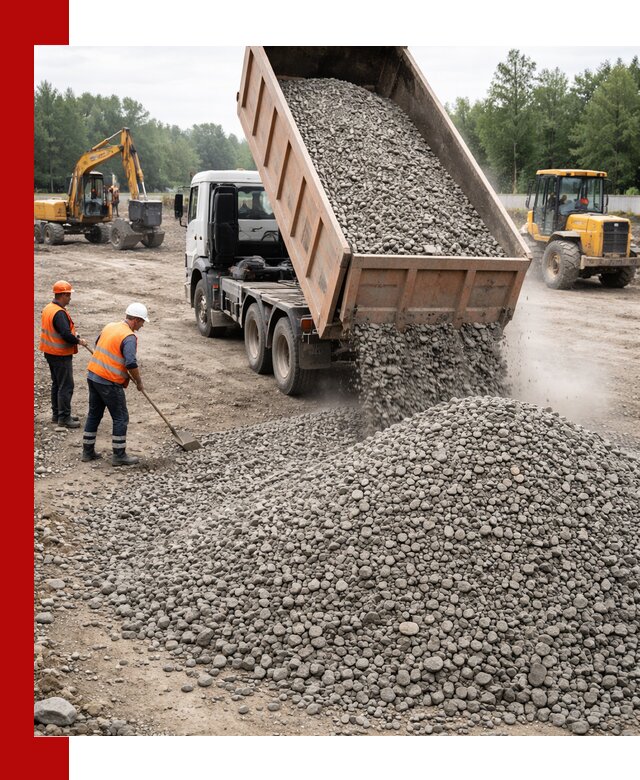 Доставка гравия фракции 40-70 в Копейске оптом и в розницу