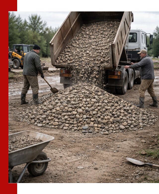 Доставка гальки речной оптом и в розницу в Копейске