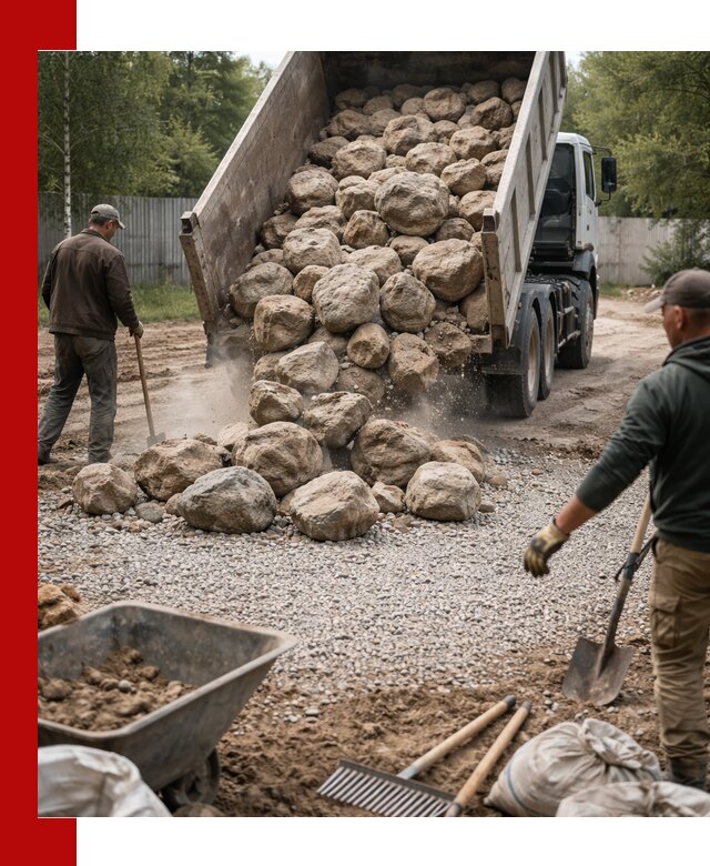 Доставка и укладка булыжника в Копейске