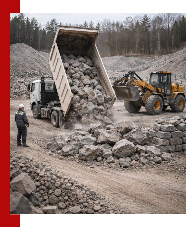 Доставка и продажа бутового гранитного камня в Копейске