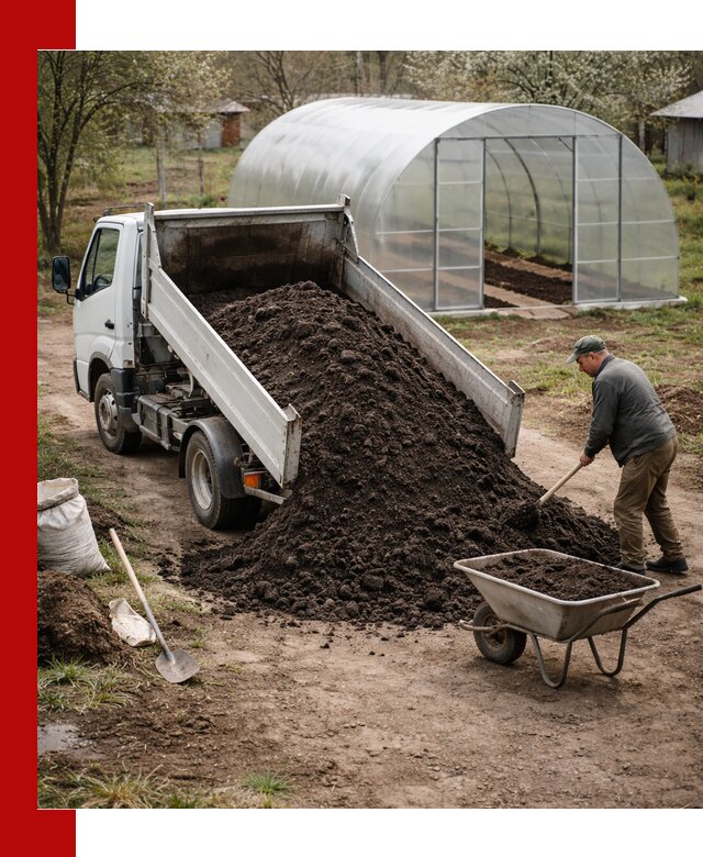 Чернозем для теплицы с доставкой в Копейске