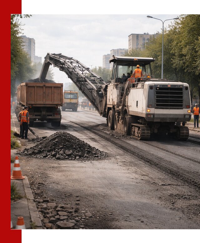 Фрезерованный асфальт в Копейске — удаление и вывоз старого покрытия