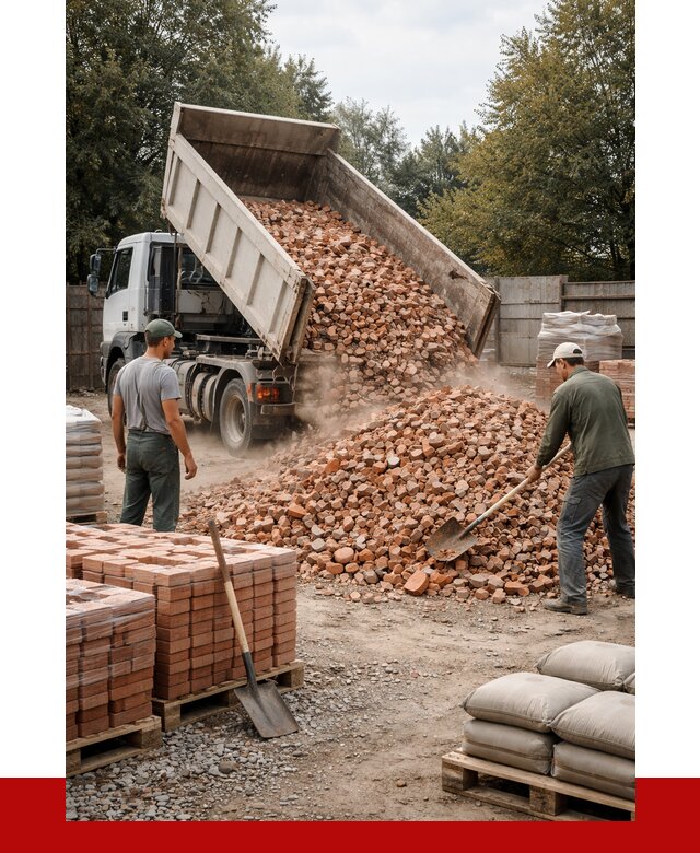 Бой кирпича в Копейске с доставкой от 4310 руб/куб | ПРОНЕРУДКпс