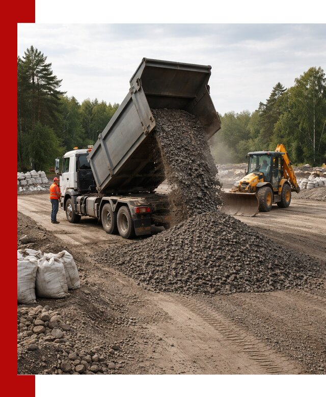 Доставка дробленого асфальта в Копейске для дорожных работ